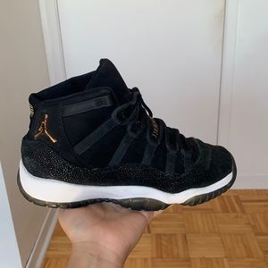 Jordan 11 heiress shoes with gold details